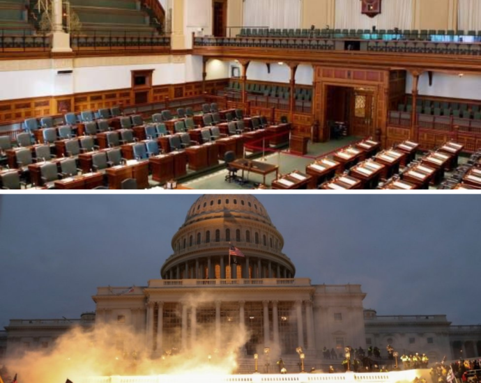 Empty Ontario Legislature & US Capitol Riots