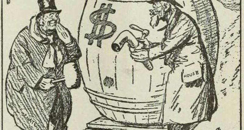 Pork Barrell cartoon (piublic domain)